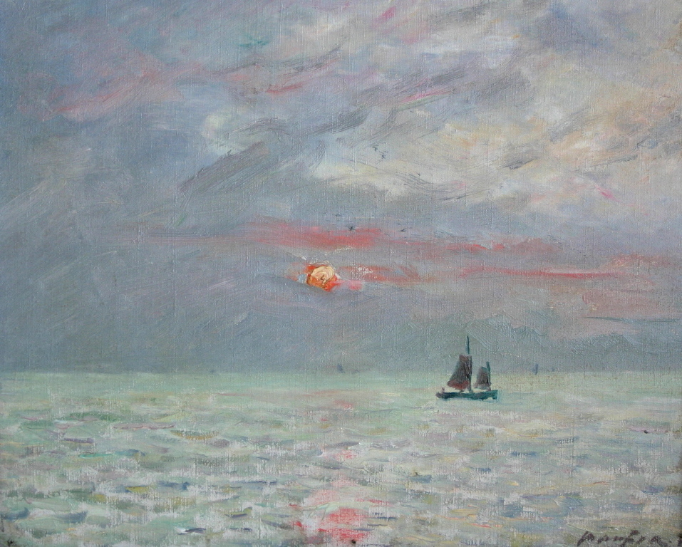 Bateaux au coucher du soleil, Maxime Maufra