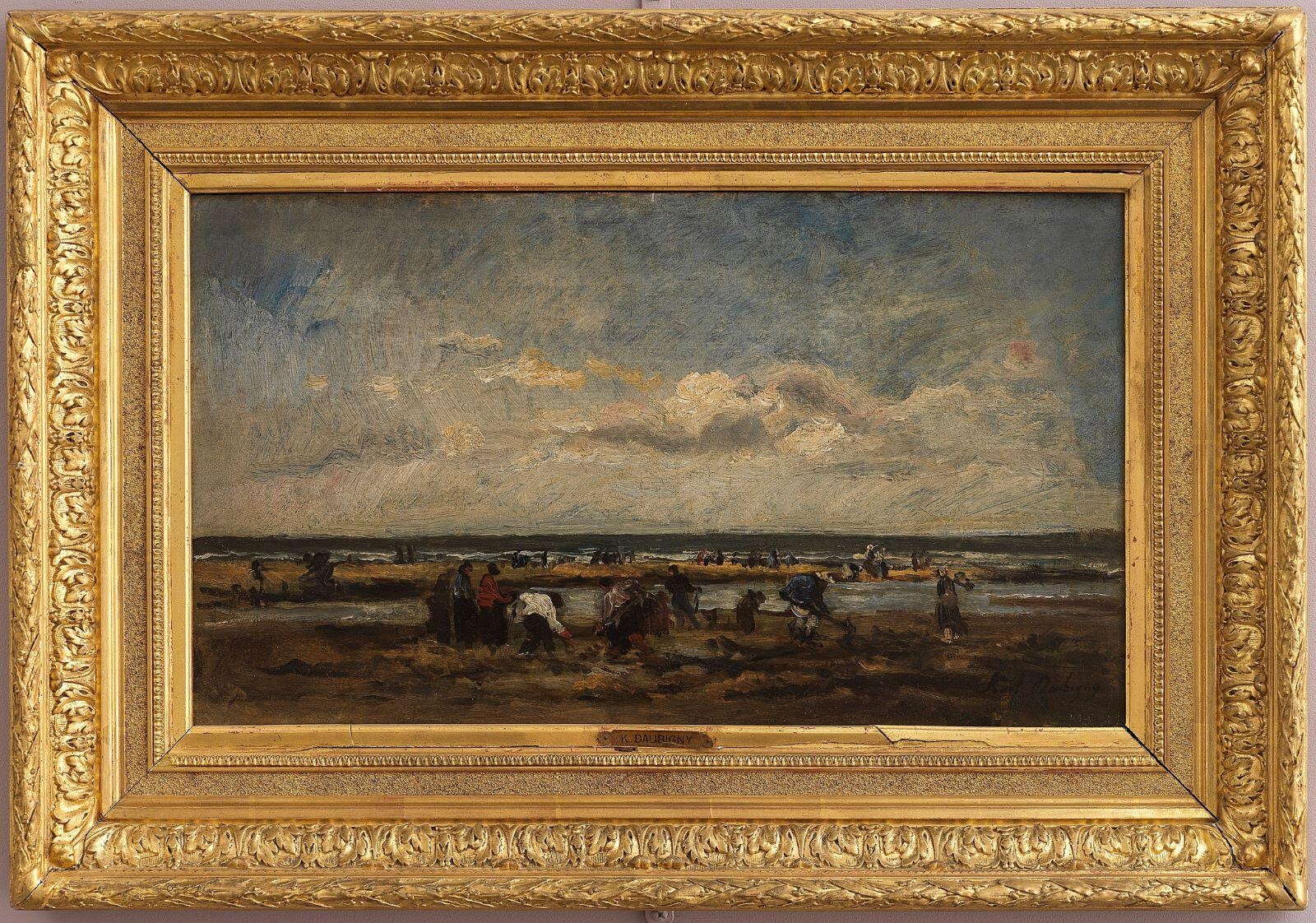 Pêcheurs à pied à Villerville — Karl-Pierre Daubigny