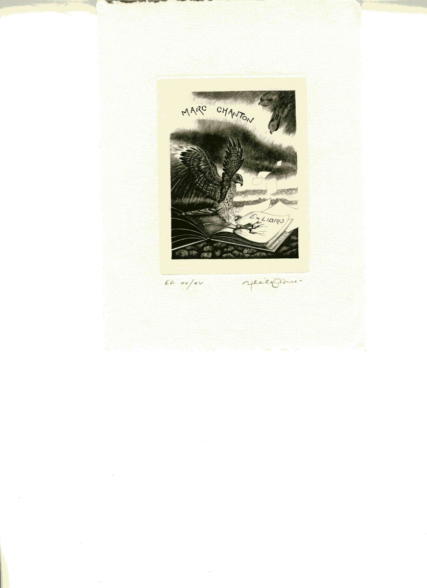 Ex libris Marc Chanton, Hélène Nué
