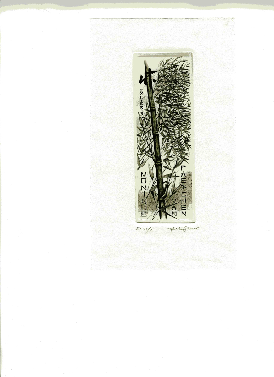 Ex libris Monique VAN PAESCHEN, Hélène Nué