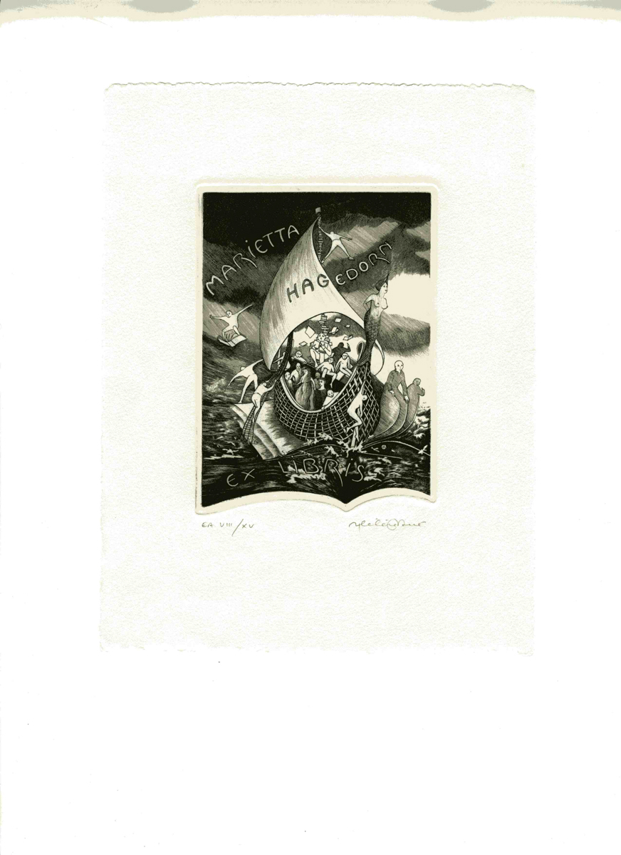 Ex libris Marietta Hagedorn, Hélène Nué