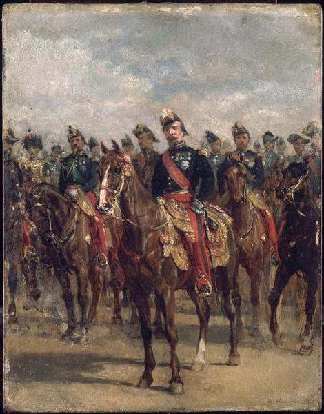 Napoléon III à cheval entouré de son état-major, Ernest Meissonier, 1864