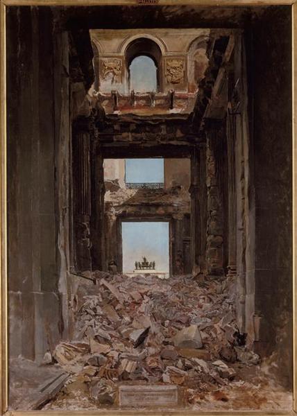 Les Ruines de Tuileries, Ernest Meissonier, 1871