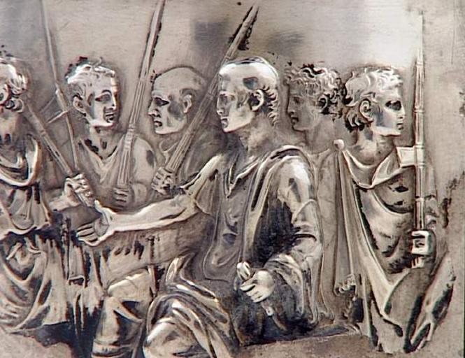 Trésor de Boscoreale : Auguste recevant la soumission des barbares_2
