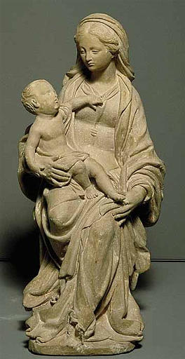 Vierge assise portant l'Enfant sur le bras droit_0