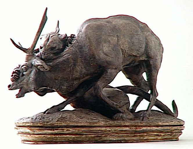 Panthère saisissant un cerf_1