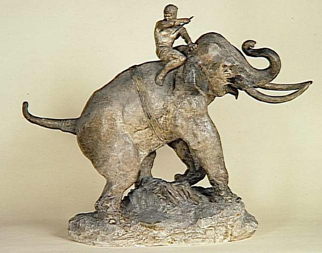 Eléphant monté par un indien_0