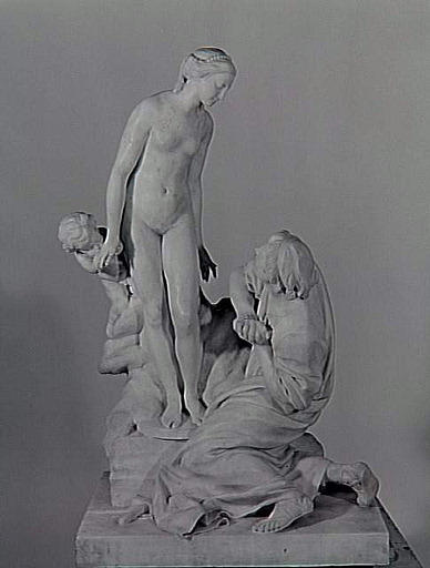 Pygmalion au pied de sa statue qui s'anime, dit aussi Pygmalion et Galatée_0