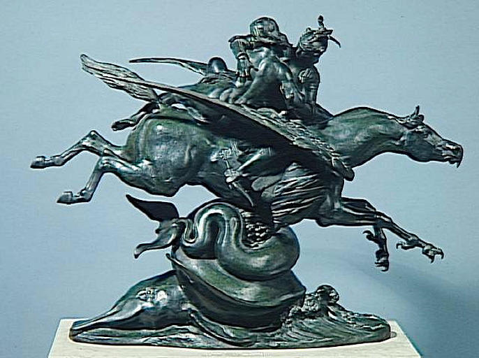 Angélique et Roger montés sur hippogriffe_0