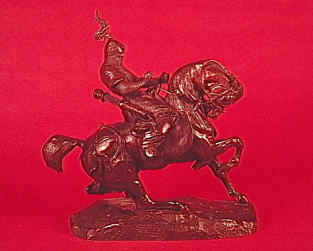 Cavalier tartare arrêtant son cheval_0