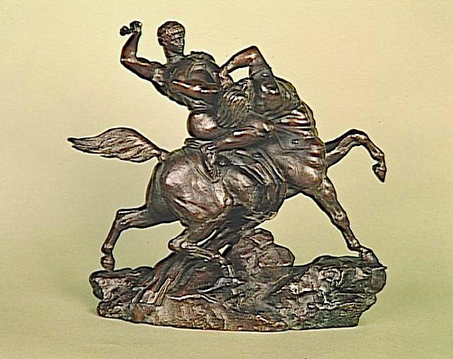 Thésée combattant le centaure Biénor (esquisse) ; dit aussi, Centaure et Lapithe_1