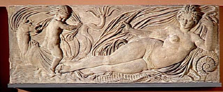 Nymphes et petit Génie montés sur un cheval marin_0