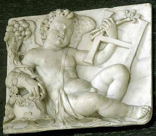 Génie appuyé sur un casque, tenant une corne d'abondance, la lettre H et deux sceptres de France et de Navarre, buste tourné vers la droite_3