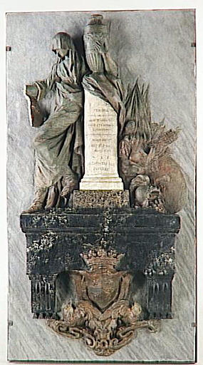 La Douleur tenant un médaillon à l'effigie de Charles Guy de Valory (mort en 1734), lieutenant général des armées du roi_0