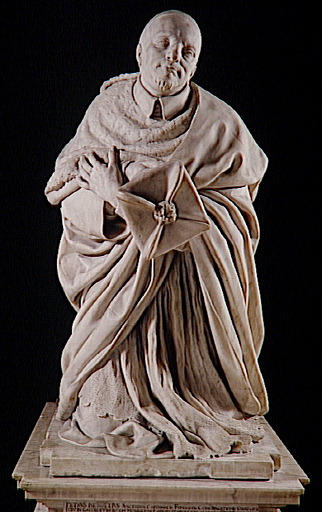 Cénotaphe du coeur du cardinal Pierre de Bérulle (château de Sérilly, près de Troyes, 1575-Paris, 1629), fondateur de la congrégation séculière de l'Oratoire (1611). Priant_2