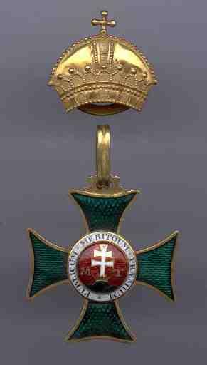 Grand Croix  de St Etienne de Hongrie, avec couronne or et émaux_0