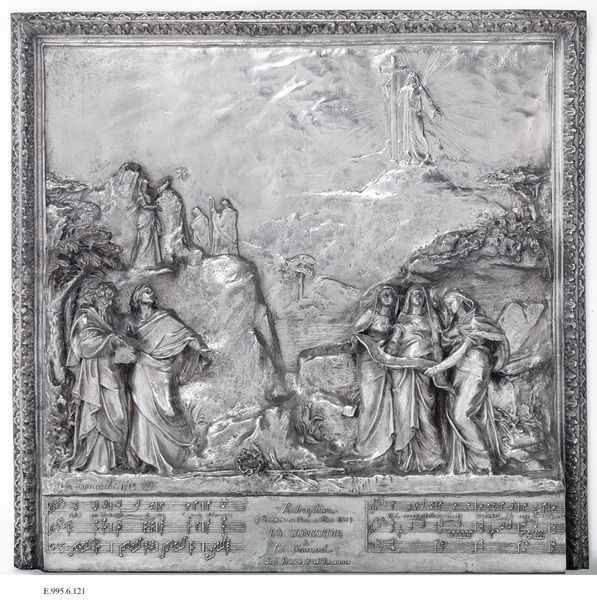 Plaque commémorative de la 1ère audition de "Rédemption" de Charles Gounod (20 mars 1883), Jules Franceschi, 1883 (création)