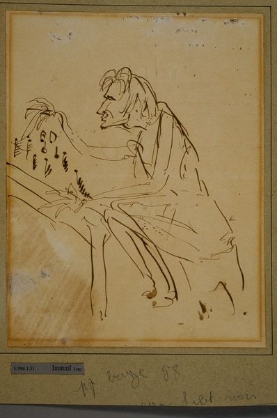 Caricature de Franz Liszt (1811-1886), George Sand