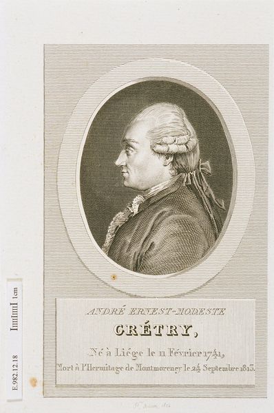 Portrait de André Modeste Grétry (1841-1813), Pierre Adam, 1824 (création)