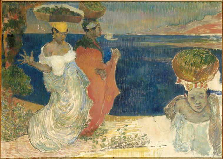 Femmes au bord de la mer, esquisse ; La Martinique_0