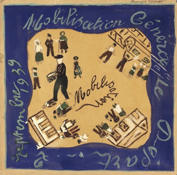 Mobilisation générale : Départ 2 septembre 1939, Monique Chanot, 1939