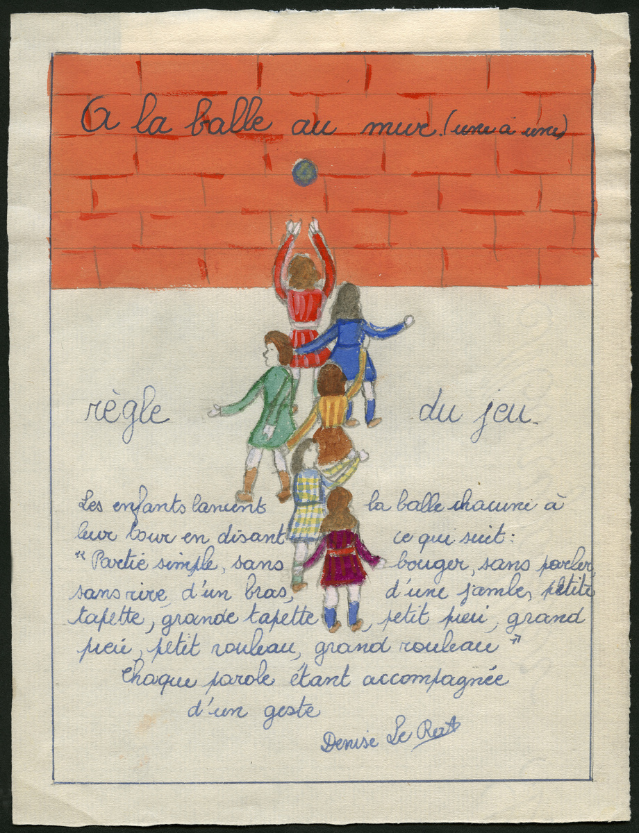 A la balle au mur (une à une), Le Rat Denise, 1940