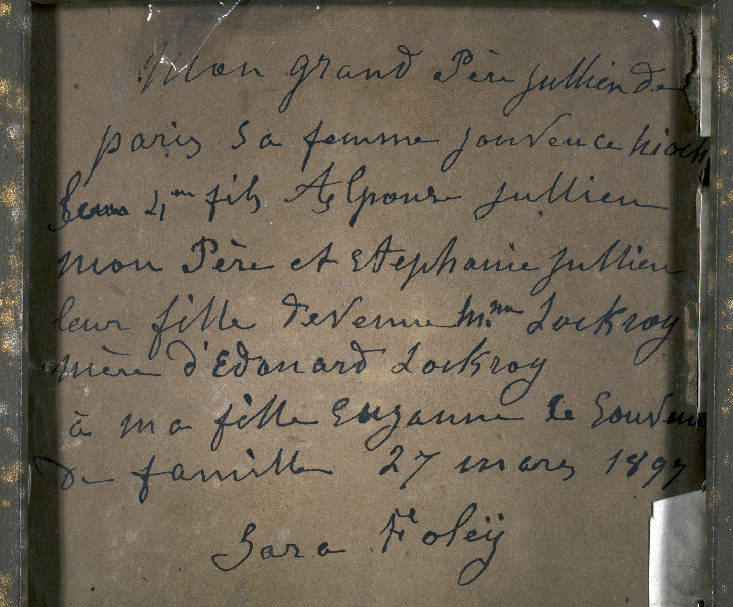 Jullien de Paris en famille, 1820