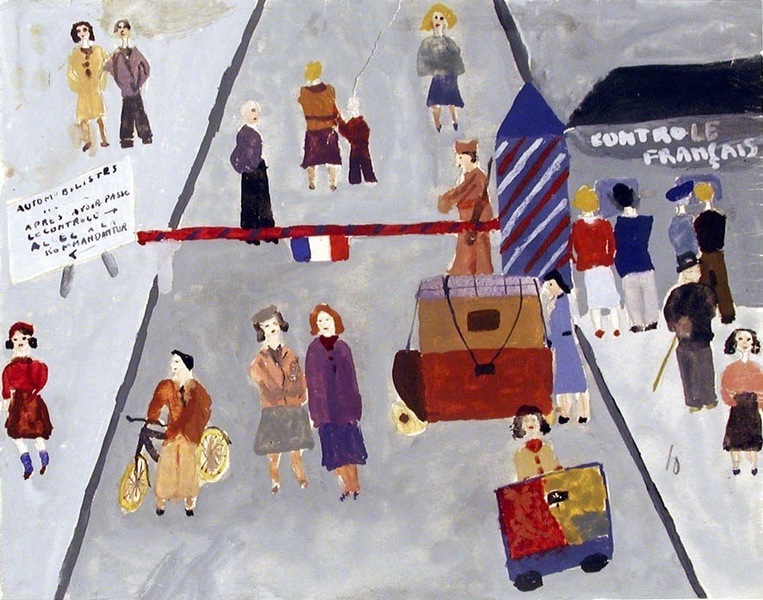 Moulins : 23 Septembre1940 : passage de la ligne de démarcation, Jeanine Studinowski, 1940