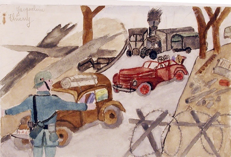 Retour de l'évacuation à la ligne de démarcation, Jacqueline Thierry, 1940