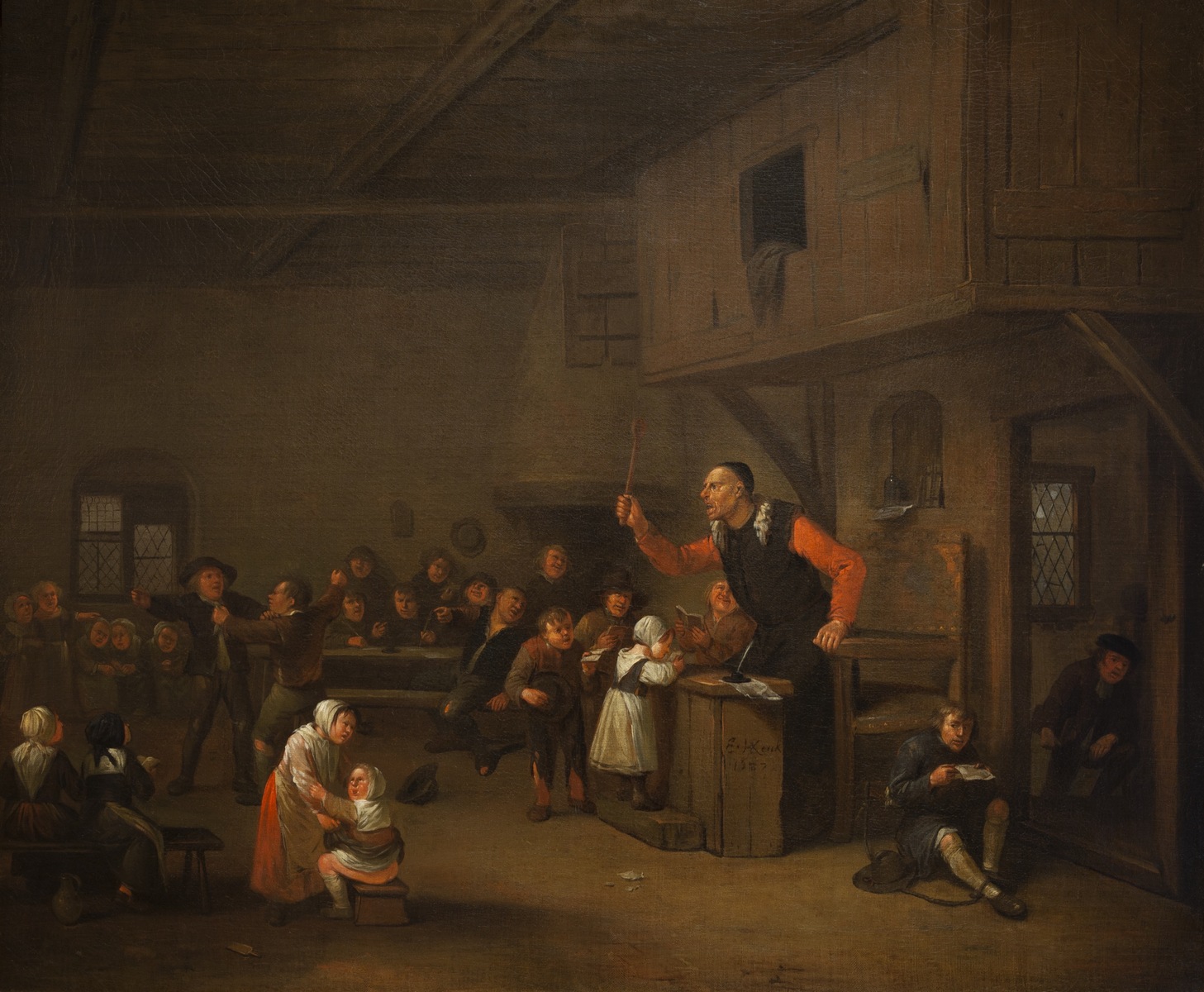 Le Maître d'école, Egbert van le Jeune Heemskerck, 1687