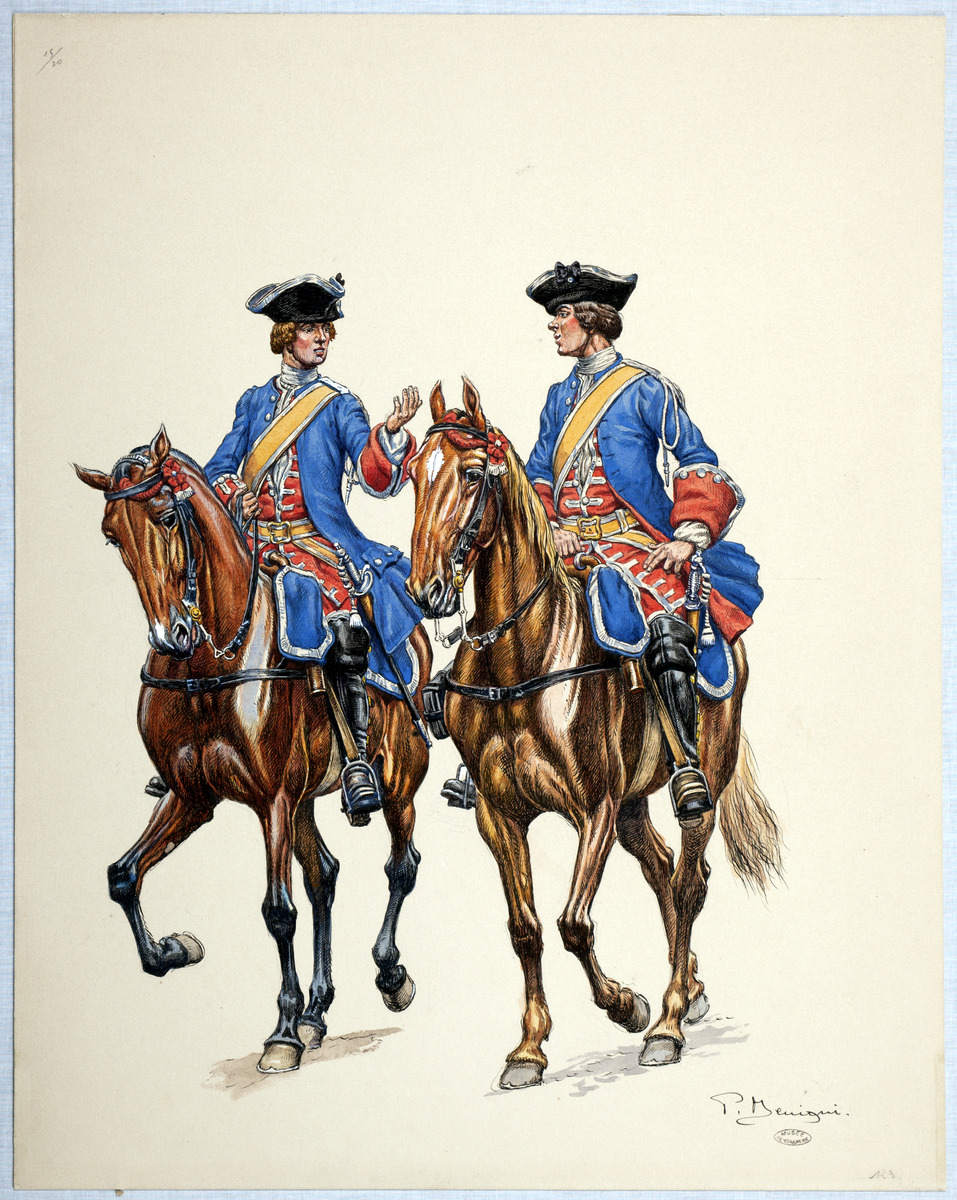Archers de la maréchaussée en patrouille (1720) — Pierre Benigni