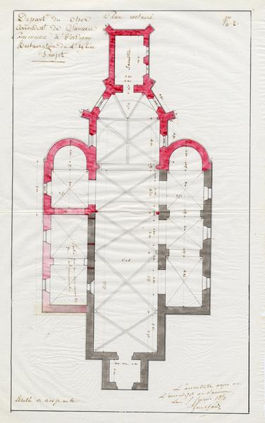 Plan restauré, 1853.