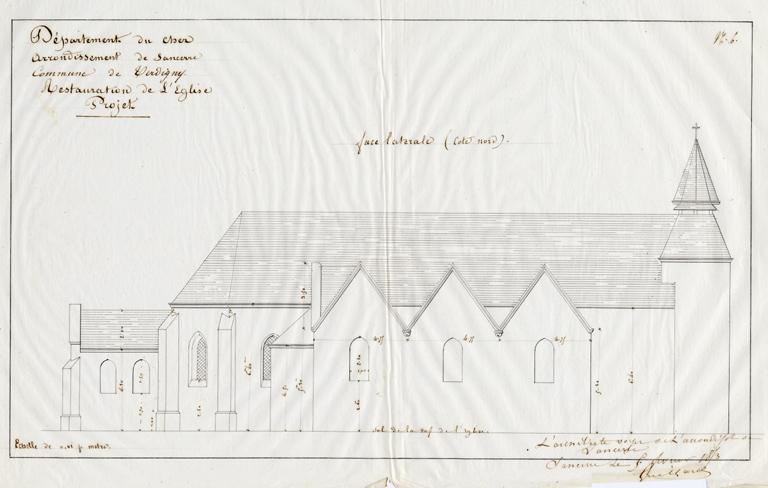 Face latérale (côté nord), 1853.