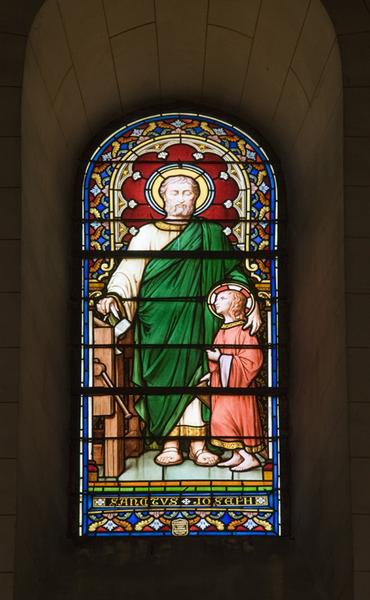 Verrière (baie 108) : saint Joseph : vue d'ensemble.