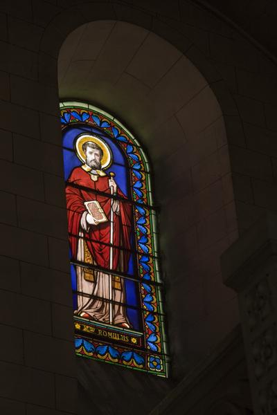 Verrière (baie 114) : saint Romulus : vue d'ensemble.