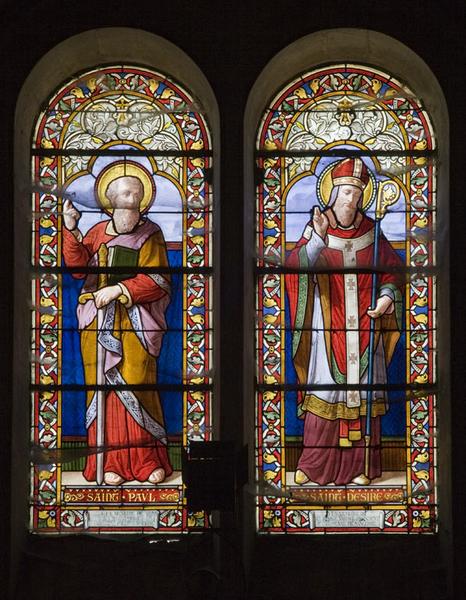 Verrières (baie 16) : saint Paul et saint Désiré : vue d'ensemble.