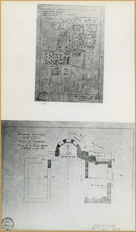 Reproduction d’un plan cadastral ; Plan de la partie nord