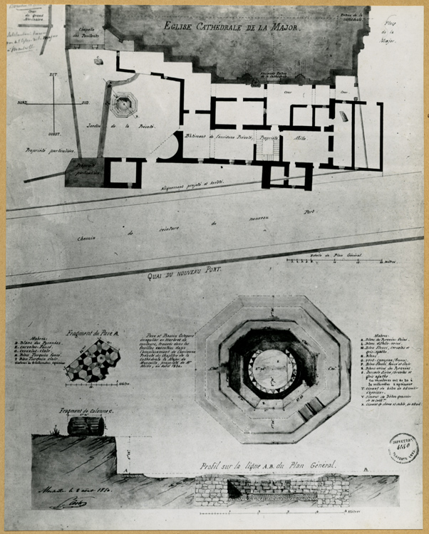 Reproduction d’un plan : cathédrale et ses abords