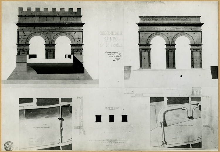 Reproduction de plasn et élévations des deux façades