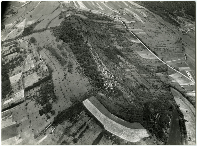 Vue aérienne depuis du sud-ouest