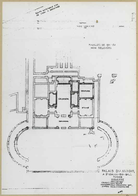 Reproduction du plan des fouilles