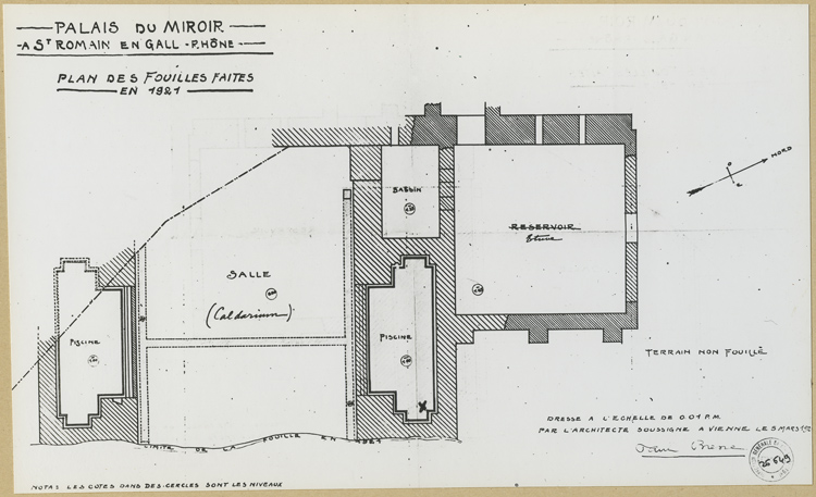 Reproduction du plan des fouilles