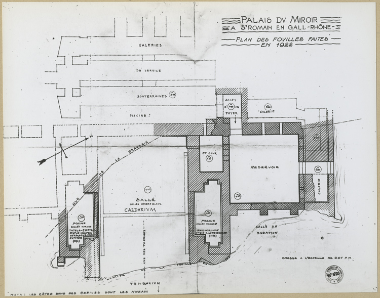 Reproduction du plan des fouilles