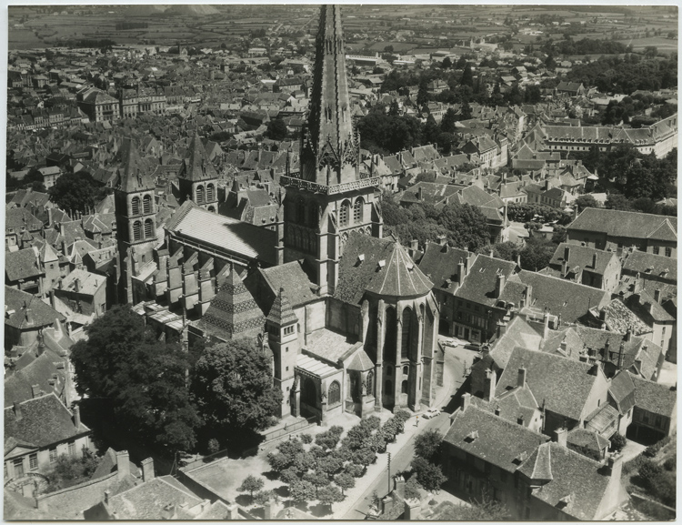 Vue aérienne, du sud-est