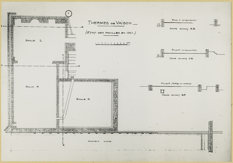 Reproduction du plan des fouilles