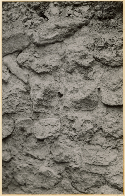 Détail du mur ouest (extérieur) en 1950