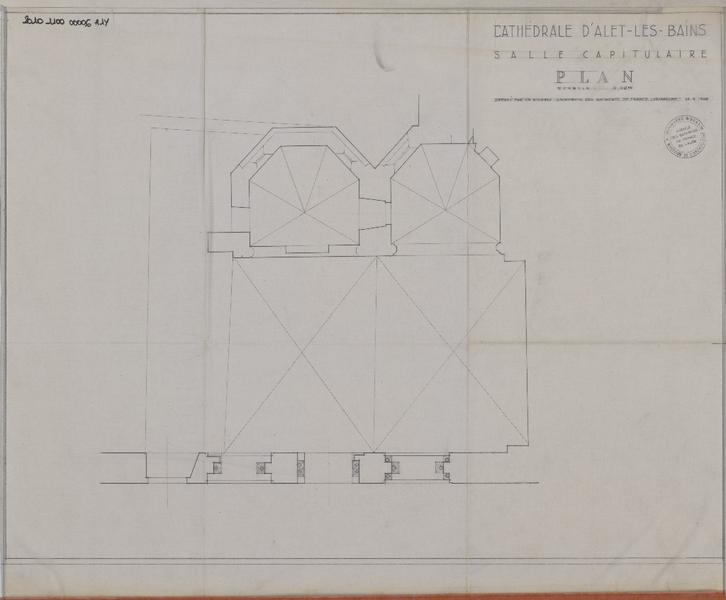 Plan de la salle capitulaire.