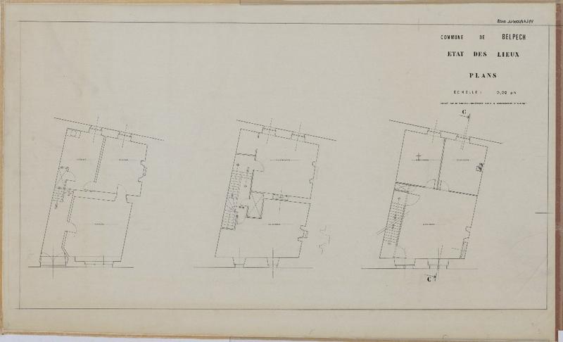 Etat des lieux ; plans de niveau.