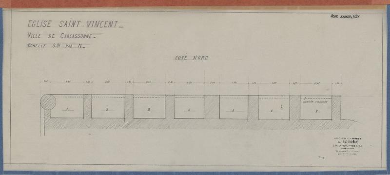 Plan des chapelle du bas coté nord