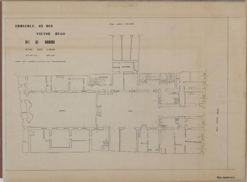 Etat des lieux ; plan RDC.